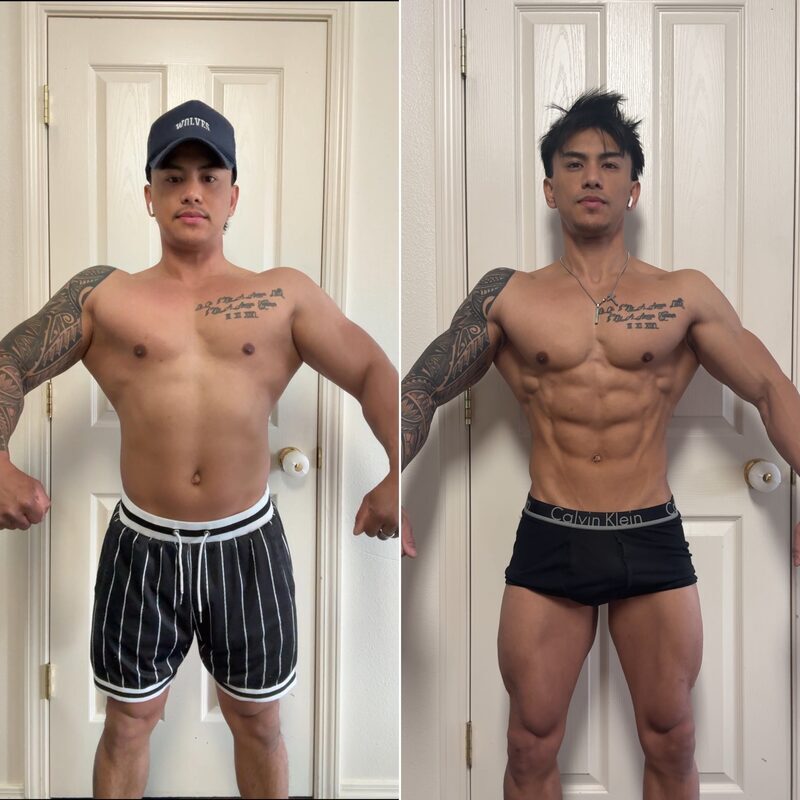 Stark Fitness before and after - competition prep physique