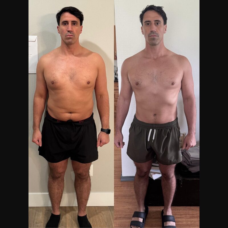 Stark Fitness before and after - front view results