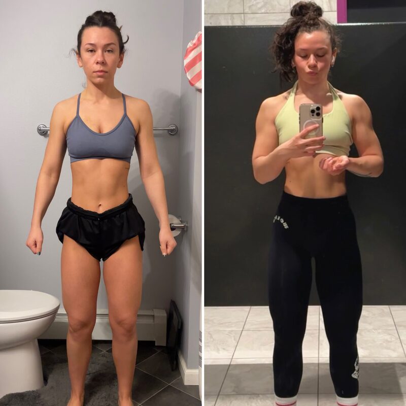 Stark Fitness before and after - muscle definition