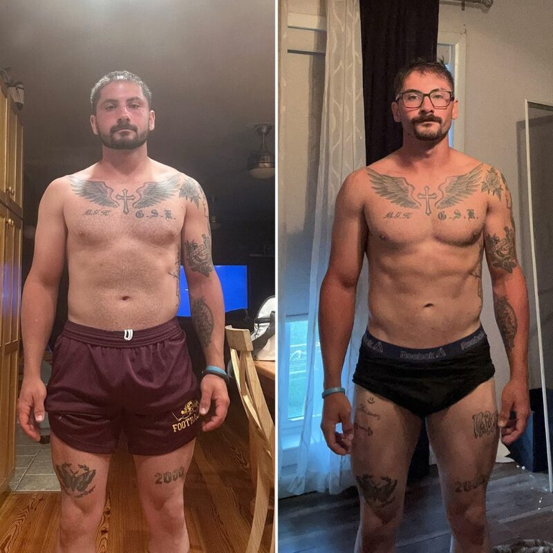 Stark Fitness before and after - body recomp