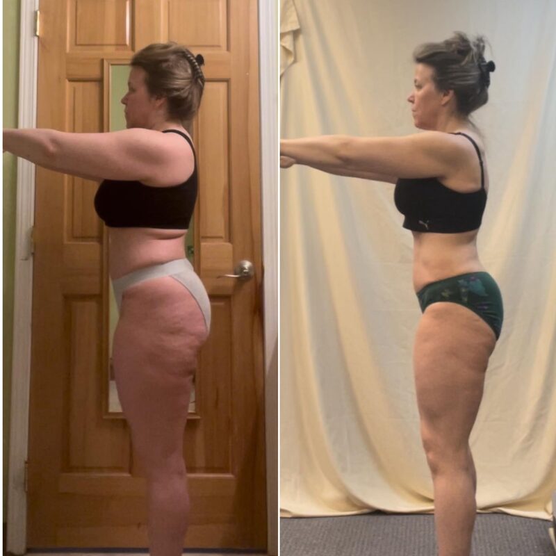 Stark Fitness before and after - side view transformation