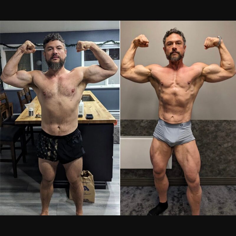 Stark Fitness before and after - bodybuilding transformation